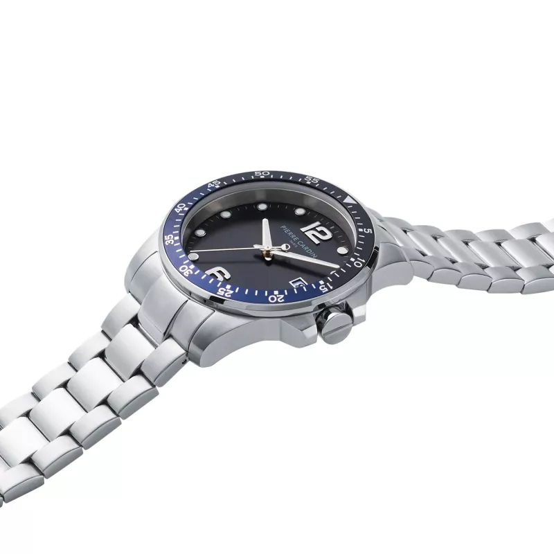 Pierre Cardin Herren Analog-Quarzuhr CNI.0030 40mm Schwarzes Zifferblatt Lederarmband
