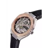 Pierre Cardin Herren Quarz Analog Uhr CF.1002.LB.2 42mm Edelstahl Schwarzes Zifferblatt Lederarmband