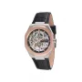 Pierre Cardin Herren Quarz Analog Uhr CF.1002.LB.2 42mm Edelstahl Schwarzes Zifferblatt Lederarmband