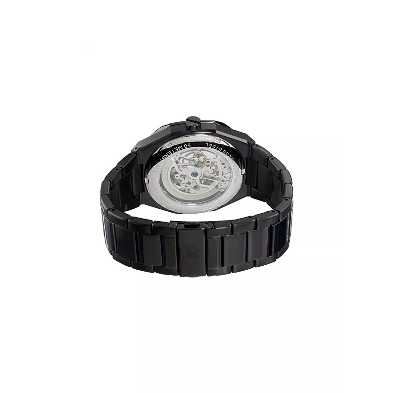 Pierre Cardin Herren Quarz Analoguhr CF.1002.MB 42mm Schwarz Edelstahl Milanese Mesh