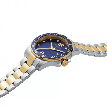 Pierre Cardin Herren Quarzuhr CNI.0031 40mm Edelstahlgehäuse Schwarzes Zifferblatt Lederarmband