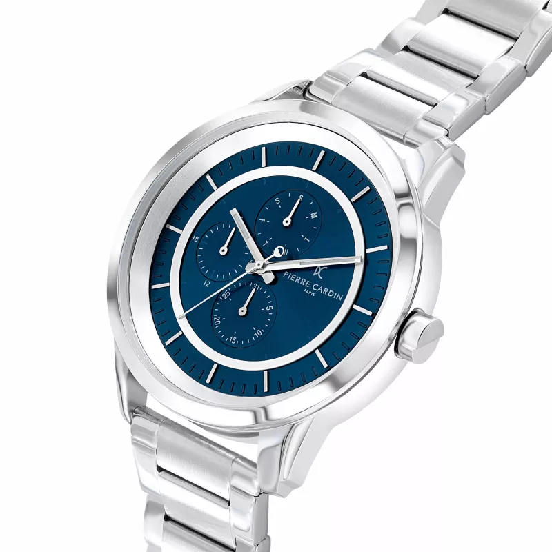 Pierre Cardin Herrenuhr CCP.5013 45mm Edelstahl Quarz Analog