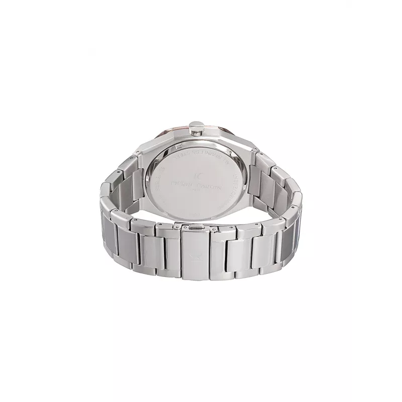 Pierre Cardin Herrenuhr CF.1000.MU 42mm Quarz Analog Edelstahl Schwarzes Zifferblatt Lederarmband