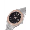 Pierre Cardin Herrenuhr CF.1000.MU 42mm Quarz Analog Edelstahl Schwarzes Zifferblatt Lederarmband