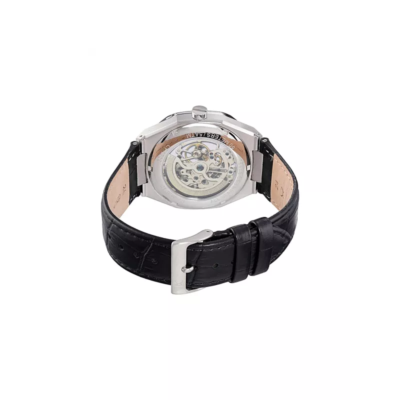 Pierre Cardin Herrenuhr CF.1002.LB.4 42mm Edelstahl Quarz Analog Schwarzes Zifferblatt Lederarmband