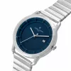 Pierre Cardin Herrenuhr CLC.6005 43mm Edelstahl Quarz Analog Schwarz Zifferblatt Lederarmband