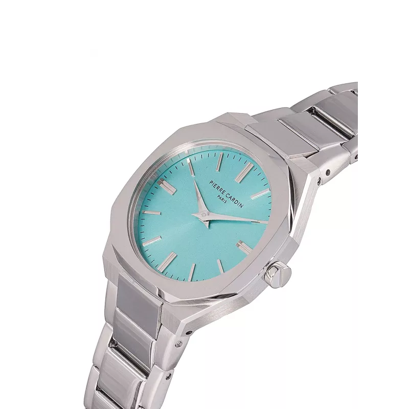 Pierre Cardin Damenuhr CF.1008.MS.1 Quarz Analog Uhr 32mm Silber Edelstahl Mesh Armband
