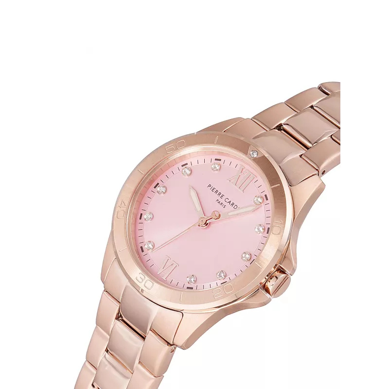Pierre Cardin Damenuhr CF.1009.MR.1 Quarz Analog Uhr 34mm Roségold Edelstahl