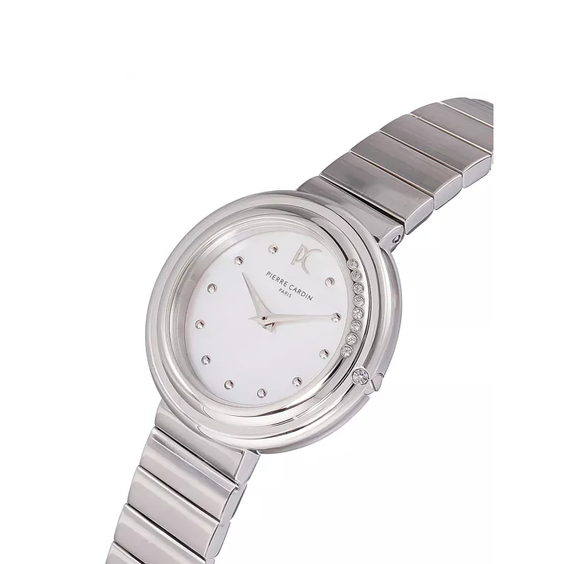 Pierre Cardin Damenuhr CF.1010.MS.1 Quarz Analog Uhr 32mm Silber Edelstahl Milanese Mesh Armband