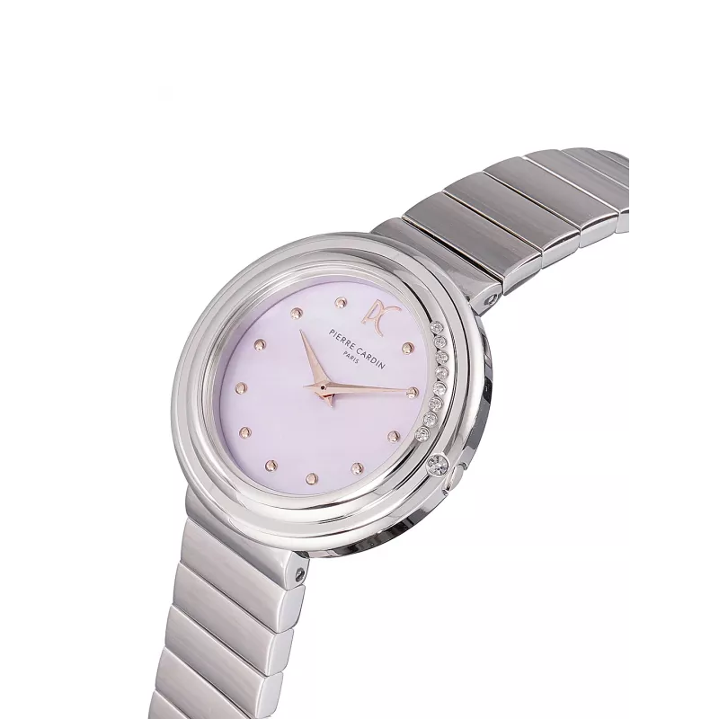 Pierre Cardin Damenuhr CF.1010.MS.2 Quarz Analog 32mm Silber Edelstahl Mesh
