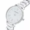 Pierre Cardin Damen-Quarz-Armbanduhr CBC.5002 32mm Edelstahlgehäuse Weißes Zifferblatt Schwarzes Lederarmband