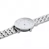 Pierre Cardin Damen-Quarz-Armbanduhr CCM.0550 32mm Edelstahlgehäuse Silbernes Zifferblatt Schwarzes Lederband