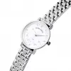 Pierre Cardin Damen-Quarz-Armbanduhr CCM.0550 32mm Edelstahlgehäuse Silbernes Zifferblatt Schwarzes Lederband