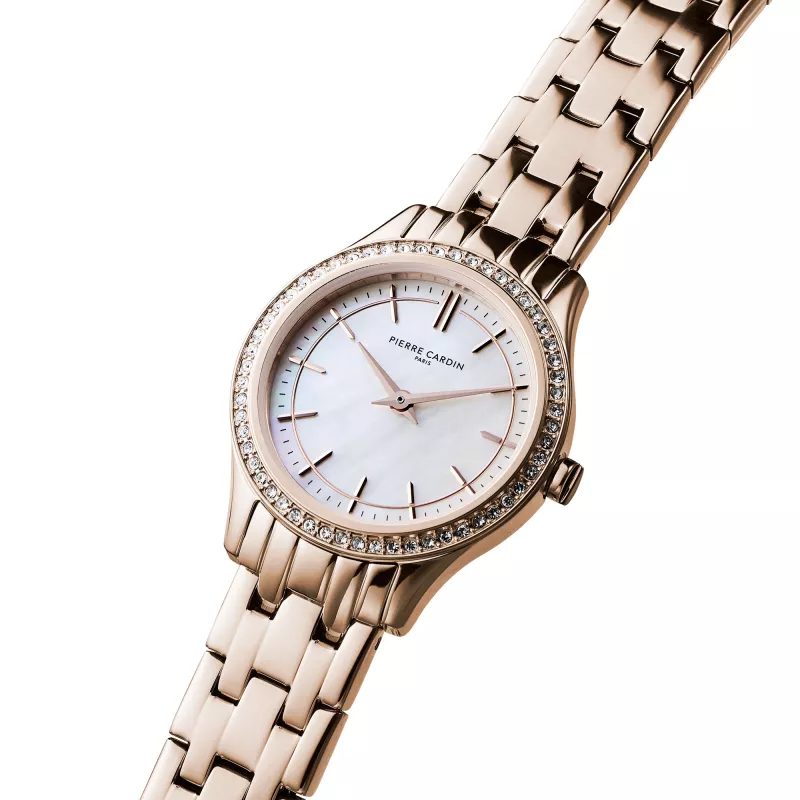 Pierre Cardin Damen-Quarz-Analoguhr CF.0611.SC.RG - 30mm Roségold Edelstahl-Mesh