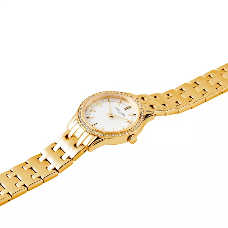 Pierre Cardin Damen-Quarz-Analoguhr CF.0611.SE.G 30mm Edelstahl-Mesh