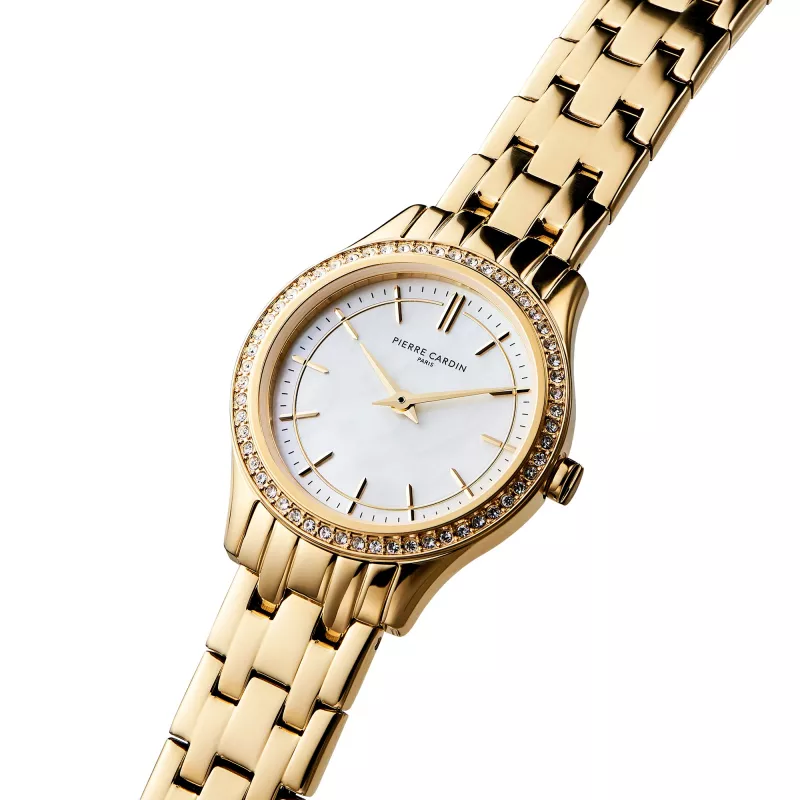 Pierre Cardin Damen-Quarz-Analoguhr CF.0611.SE.G 30mm Edelstahl-Mesh