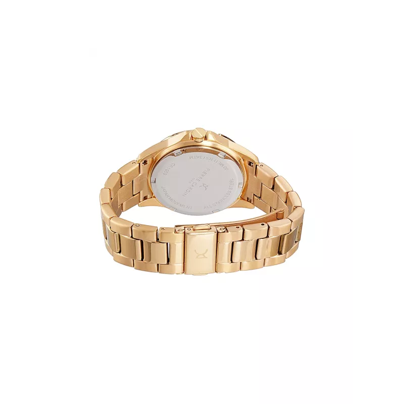 Pierre Cardin Damen-Quarzuhr Analog CF.1009.MG.2 - 34mm Edelstahl-Meshband Goldton