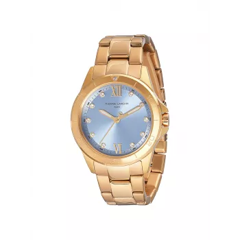 Pierre Cardin Damen-Quarzuhr Analog CF.1009.MG.2 - 34mm Edelstahl-Meshband Goldton