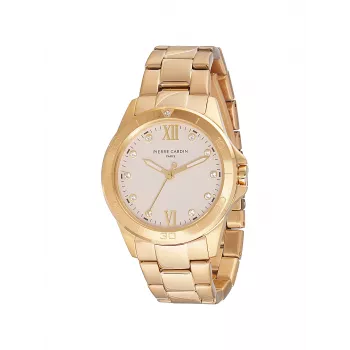 Pierre Cardin Damen-Quarz-Armbanduhr CF.1009.MG 34mm Edelstahl Gold-Ton
