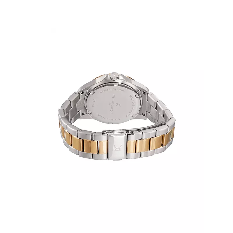 Pierre Cardin Damen-Quarz-Armbanduhr CF.1009.MU - 34 mm Edelstahl mit Perlmutt-Zifferblatt
