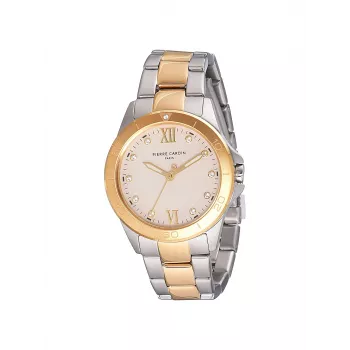 Pierre Cardin Damen-Quarz-Armbanduhr CF.1009.MU - 34 mm Edelstahl mit Perlmutt-Zifferblatt