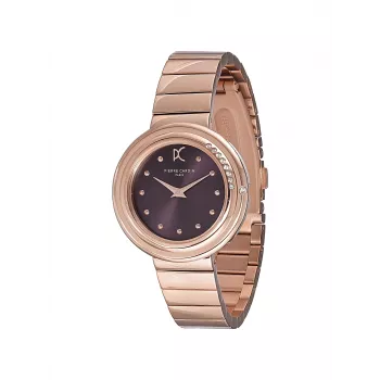 Pierre Cardin Damen-Quarz-Analoguhr CF.1010.MR 32mm Silbernes Zifferblatt Schwarzes Lederarmband