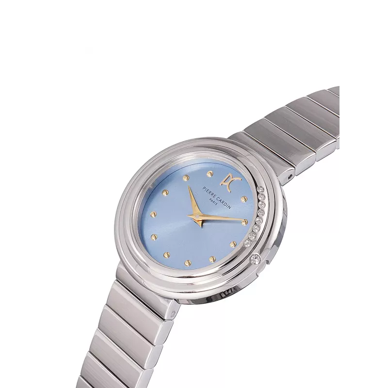 Pierre Cardin Damen-Quarz-Armbanduhr Analog CF.1010.MS 32mm Silber Edelstahl-Mesh