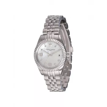 Pierre Cardin Damenuhr Quarz Analog CF.1012.MS 28mm Edelstahlgehäuse Schwarzes Lederarmband