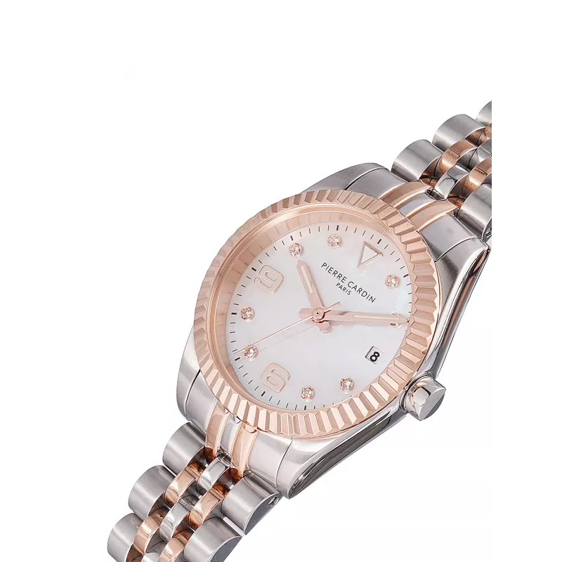 Pierre Cardin Damen-Quarz-Analoguhr CF.1012.MU (28mm) Silber Edelstahl Milanaiseband