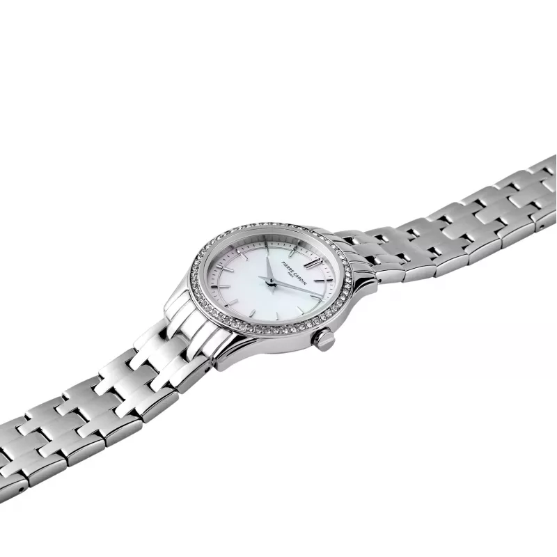 Pierre Cardin Damen-Quarzuhr CF.0611.SJ Silber Edelstahl-Mesh 30mm