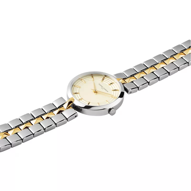 Pierre Cardin Damen-Quarzuhr CF.0707.SU.G 32mm Silber Edelstahl Milanaise-Armband