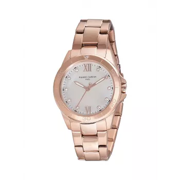 Pierre Cardin Damenuhr CF.1009.MR 34mm Edelstahl Milanese Mesh Armband Quarz Analog Perlmutt Zifferblatt