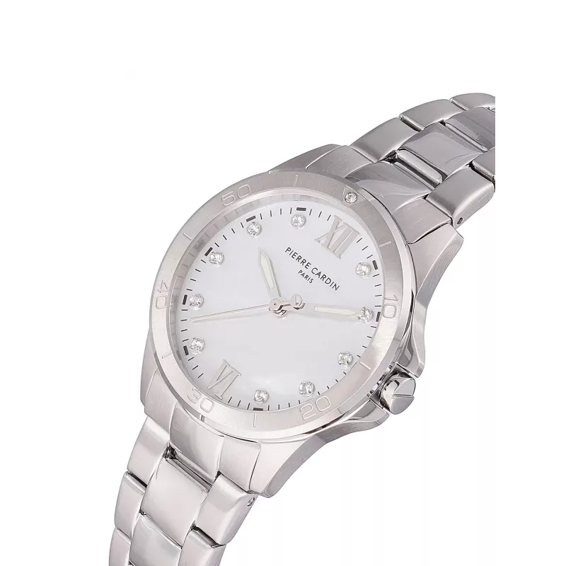 Pierre Cardin Damenuhr CF.1009.MS 34mm Silber Edelstahl Quarz Analog