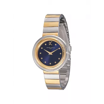 Pierre Cardin Damenuhr CF.1010.MU 32mm Quarz Analog Silbernes Zifferblatt Braunes Lederarmband