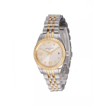 Pierre Cardin Damenuhr CF.1012.MU.4 28mm Edelstahl-Mesh-Armband Silbernes Zifferblatt
