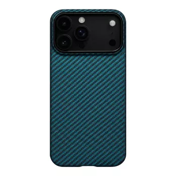 PITAKA Ultra-Slim MagSafe Case for iPhone 17 Pro Black/Blue Twill