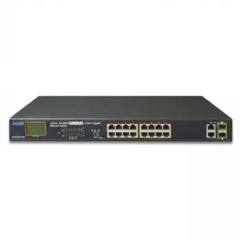 PLANET FGSW-1822VHP 18-Port Managed PoE+ Switch mit 16x Fast Ethernet und 2x Gigabit Combo-Uplinks