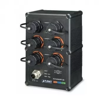 PLANET IGS-605HPT Industrial Gigabit Switch, 6 Ports, 4 PoE+, 240W, IP30, -40 bis 75 °C