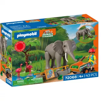 PLAYMOBIL 72068 Elefant mit Tierpfleger