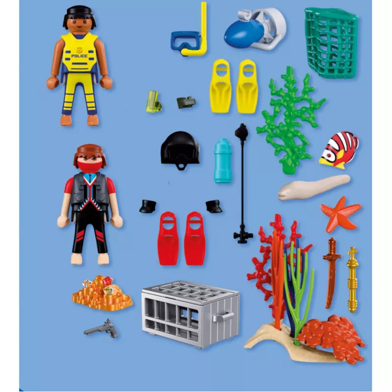 PLAYMOBIL 72078 City Action Polizeitaucher mit Schatz