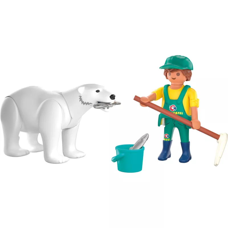 Playmobil 72090 Animals & Friends Zoo: Eisbär und Tierpfleger