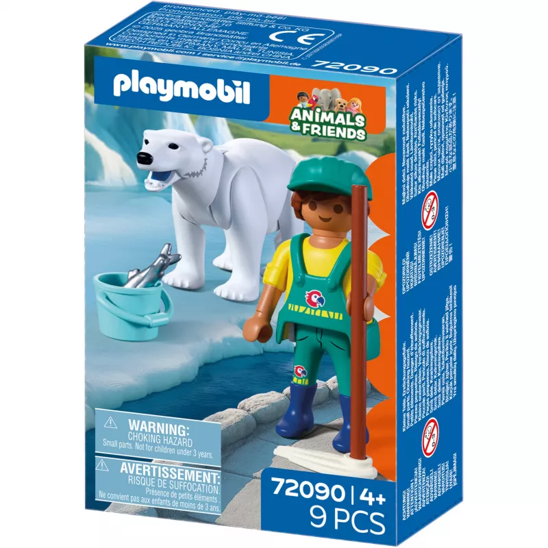 Playmobil 72090 Animals & Friends Zoo: Eisbär und Tierpfleger