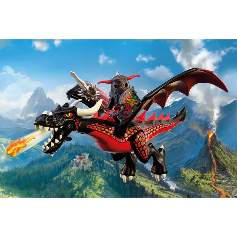 Playmobil 72114 Ritter Schwarzer Drache