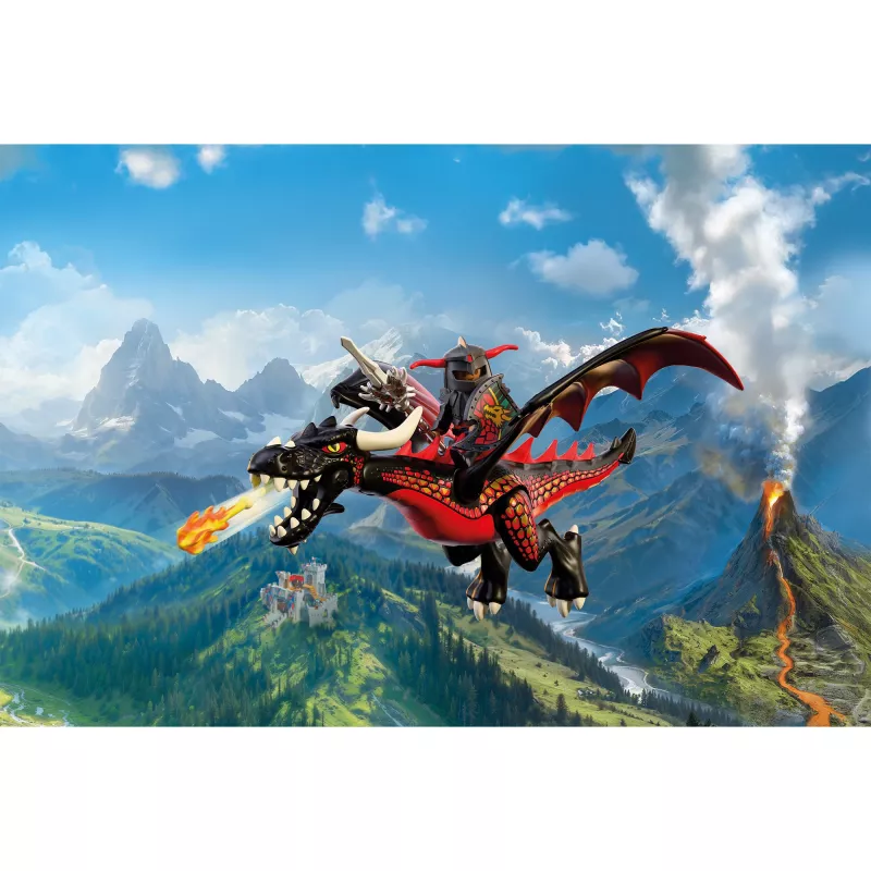 Playmobil 72114 Ritter Schwarzer Drache