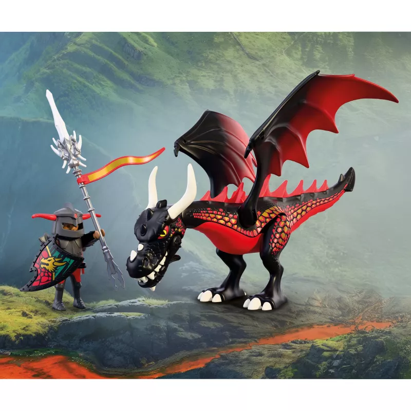 Playmobil 72114 Ritter Schwarzer Drache