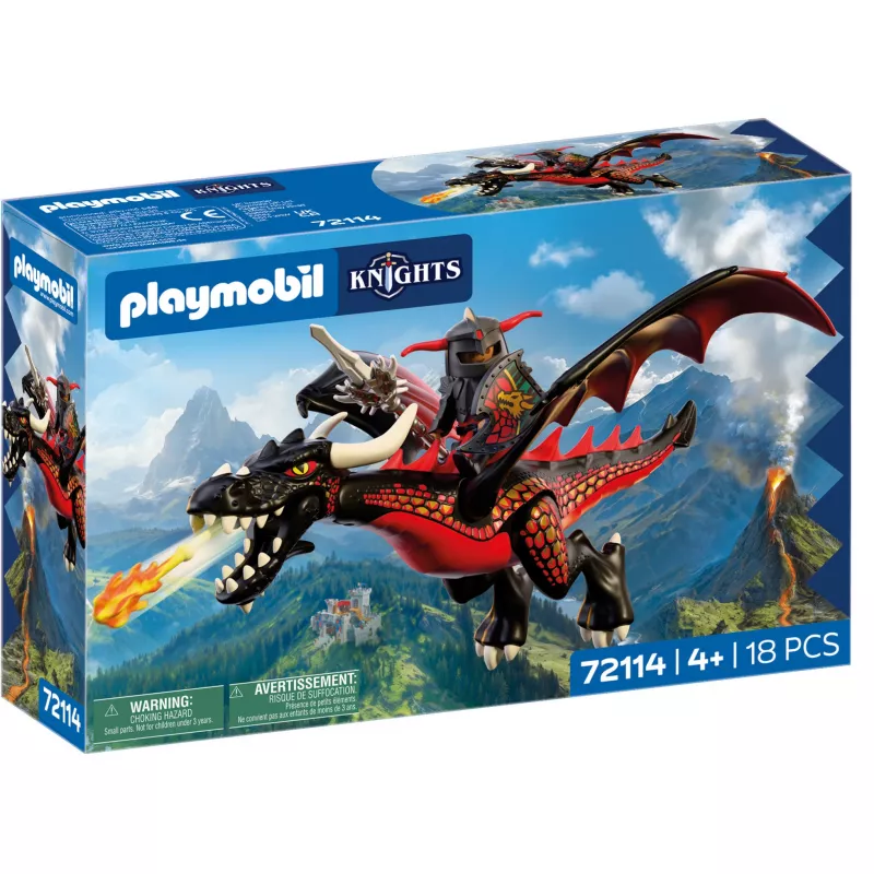 Playmobil 72114 Ritter Schwarzer Drache