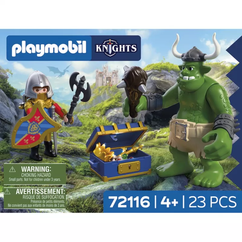 PLAYMOBIL Knights 72116 Troll mit Löwenritter-Schatz
