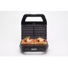 PMS 4-in-1 MELTO Sandwich Maker mit austauschbaren Platten für Sandwich, Waffel, Grill, Keks/Nuss, 800 W, Schwarz/Silber
