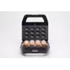 PMS 4-in-1 MELTO Sandwich Maker mit austauschbaren Platten für Sandwich, Waffel, Grill, Keks/Nuss, 800 W, Schwarz/Silber