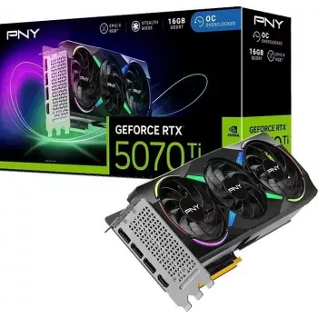 PNY GeForce RTX 5070 Ti EPIC-X RGB 16GB Grafikkarte, Triple Fan, 3x DisplayPort & HDMI